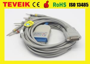 China BJ-901D Nihon kohden 10 leads EKG/ECG cable DB 15pin with DIN 3.0, snaps or clips factory