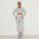 Women′s Seamless Breathable Long Sleeve Yoga Sportswear Sport Suit Clothes Gym