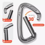 23KN Stainless Steel D Shape Carabiner Clip for Climbing Precision Casting