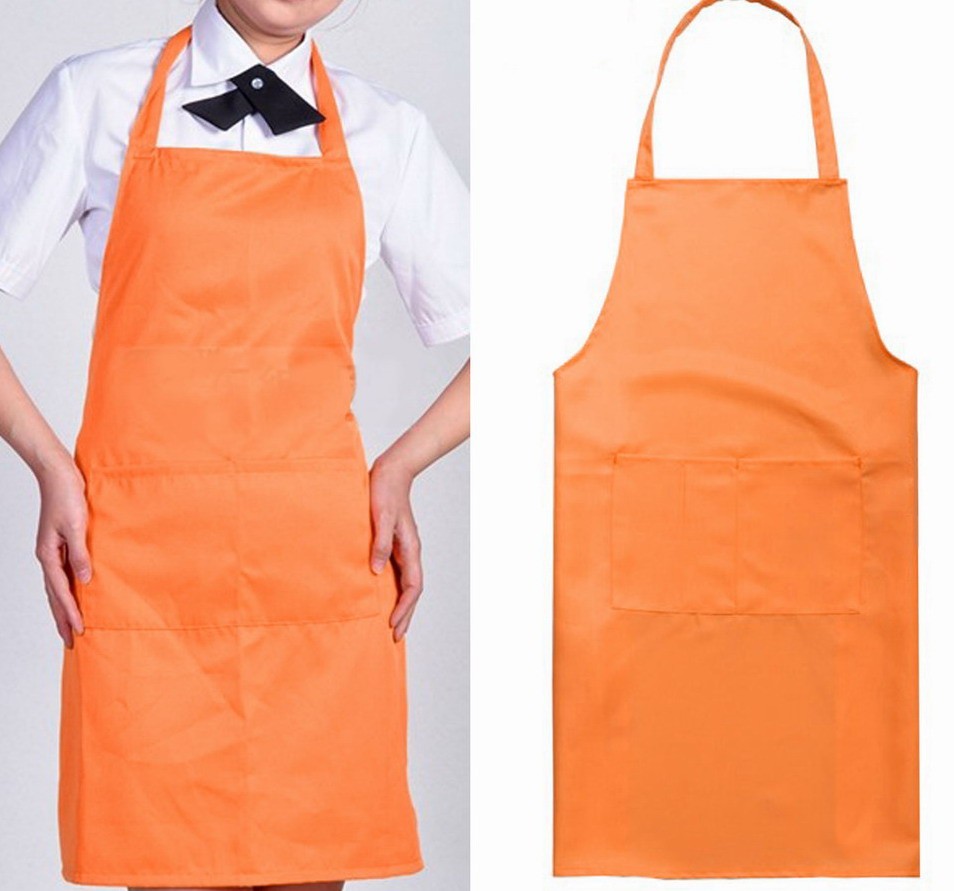 Colorful Cotton Apron Customer Logo Printable 70*80cm Durable For Women Men