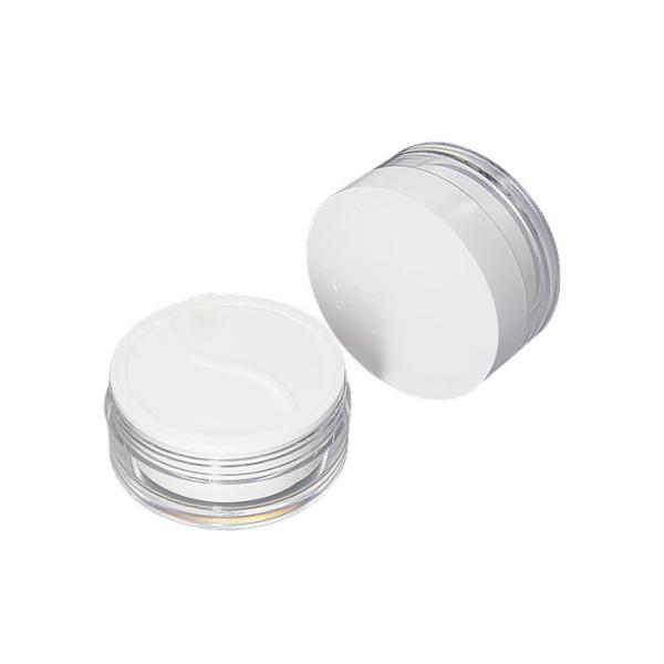 Plastic 2 Double Separate Parts OD 93mm Cosmetic Cream Containers Day And Night