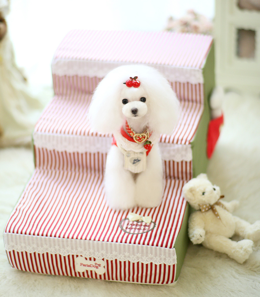 Sailor Stripes Cute Lace Dog Play Stairs Pet Sponge Cushion