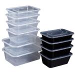PP Disposable Food Container With Lid Stackable Take Out Box Microwave