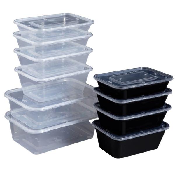 China PP Disposable Food Container With Lid Stackable Take Out Box Microwave factory