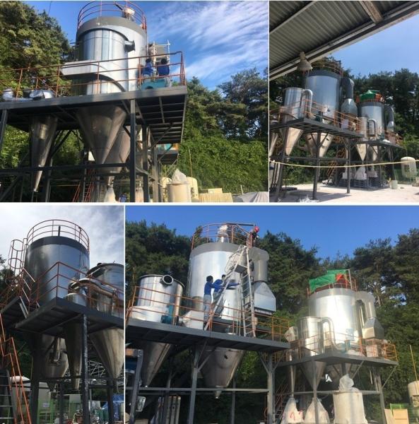 Centrifugal Powder Spray Dryer 100kgh Lpg 100 Automatic Spray Drying Machine