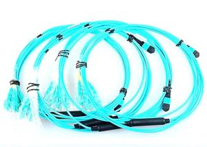 China MPO - MPO Patch Cord Female - Female MultiMode OM3 10G 24 Core Optical Fiber Cable factory