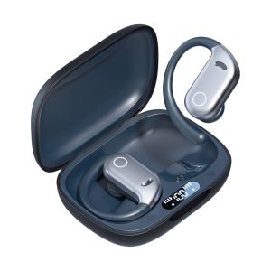 ETEK Waterproof LED Display Earphones, Bluetooth 5.4 , 50mAh earphone cell + 300mAh case (protective board), F14.2 speaker