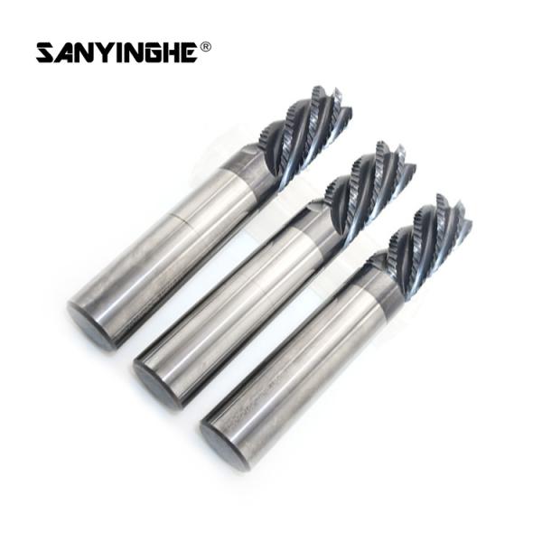 Tungsten Carbide CNC Roughing Milling Cutter HRC50 HRC55 6 Flutes End Mill 10mm