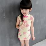 2016 Fashion Girl Kid's Chinese Style Dress Cheongsam Cute dress