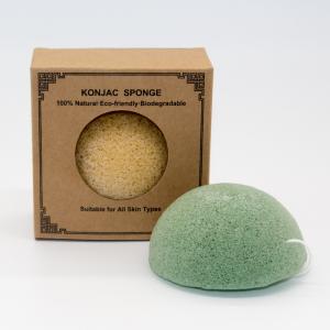 China 2.3x1.7In Green Tea Konjac Sponge Environmentally Friendly Natural Konjac Puff factory