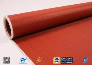 China 260℃ High Temperature Red Silicone Coated Fiberglass Fabric For Fireproof factory