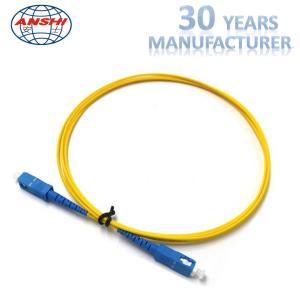 China Simplex Duplex 2.00mm Optical Fiber Patch Cord 0.3dB Insertion Lost ISO9001 factory