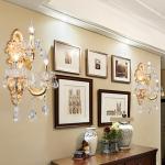 6KG Luxury Contemporary Zinc Alloy E14 Candle Crystal Wall Lights
