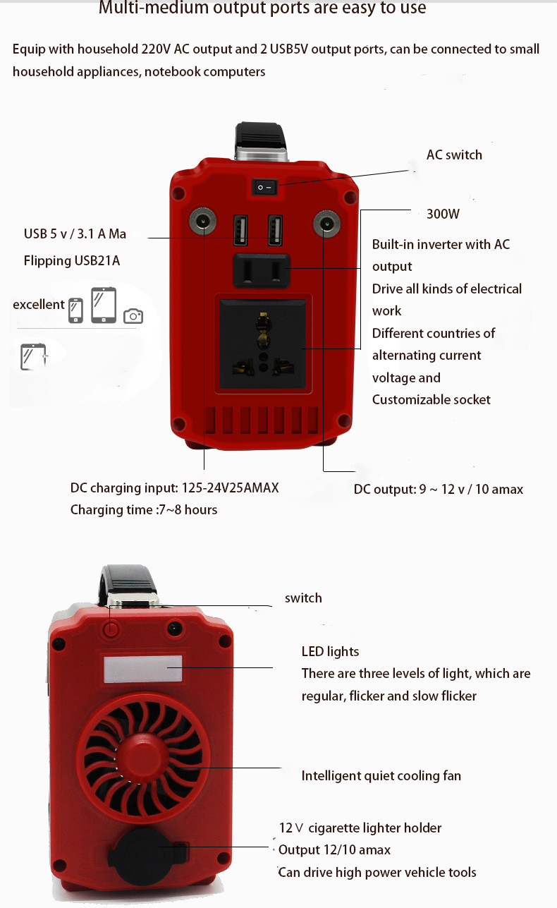 portable power inverter with rechargeable battery Sine wave inverter 300weBay