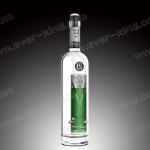 Crystal White Flint Custom Glass Bottle 750 ML for Luxury Liquor and Spirit