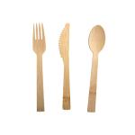 Durable 6.7 Inch Biodegradable Disposable Cutlery Bamboo Eco Friendly