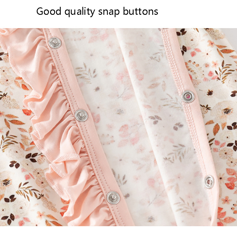 Factory Price bamboo Fabric baby rompers printed pajamas baby zipper snap rompers for summer