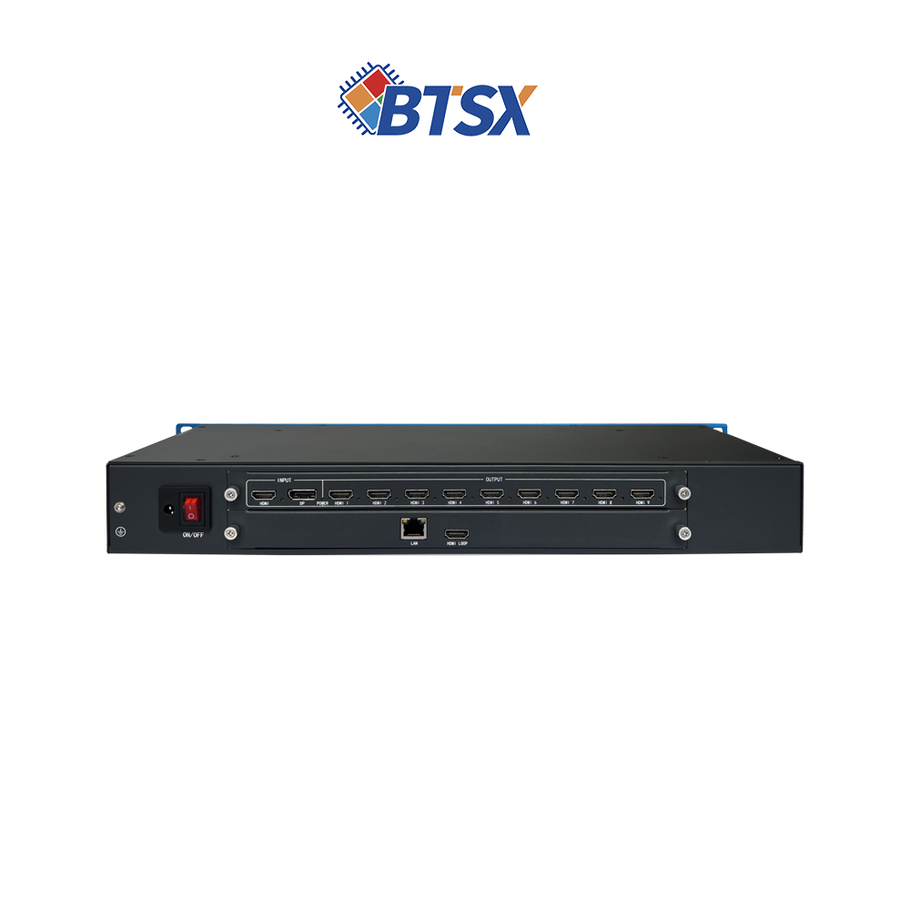 BIT-Dec64-09: Professional 4K60 Decoder & Video Wall Processor - 9 HDMI Outputs