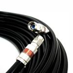 F6 Bare Copper TV Cable for CCTV System Steel Wire Messenger Male RF CATV
