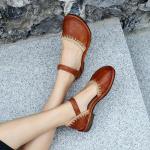 S416 Sandals Women'S Ethnic Style Top Layer Cowhide Women'S Sandals Convenient