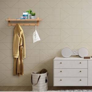 5 Hook Wall-Mounted Bamboo Coat Hook with Upper Storage Shelf Natural and Eco