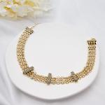 Name Initial Fashion Jewelry Necklaces Transparent Rhinestones Trending Beaded