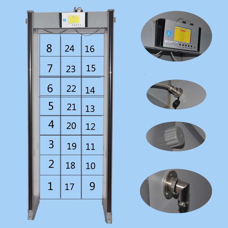 2022 best-selling models step metal detector door 6 zones 255 levels can be adjusted to customize the plug