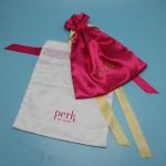Hot selling large satin drawstring lingerie storage bag with custom logo