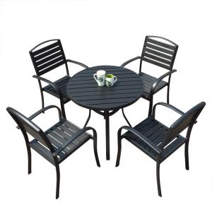 China Handweaving D90cm Table W61cm Chair Rattan Garden Dining Set Weatherproof factory