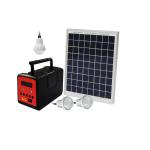 Solar Home Lighting Systems FM radio run LED bulbs to light up rooms