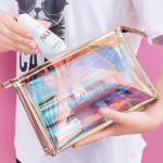 Holographic PVC Travel Makeup Organizer For Girl
