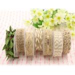 Garment Decoration Jute Rope Ribbon Gift Packing Wired Burlap Ribbon