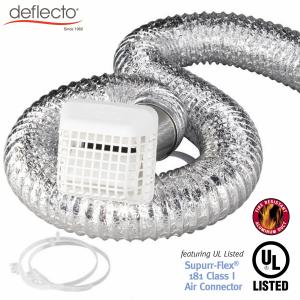 China Outdoor Flexible Air Vent Kit 4'' 25 Ft Plastic Vent Cap With Grid factory