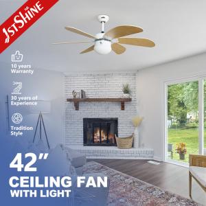 China 1stshine Decorative MDF Blades Electric DC Motor Ceiling Fan with Remote Control factory