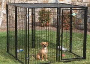China Portable Large Dog Pens For Outside , Animal Steel Dog Pen No Sharp Edges factory