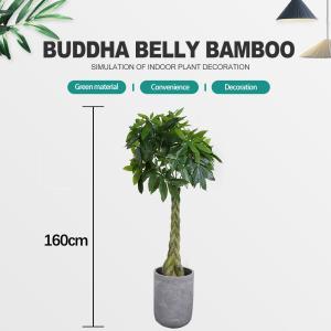 China SGS UV Resistance Artificial Money Tree For Home Decoration Green Color Indoor Plants factory
