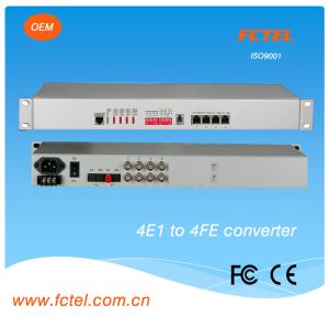 China 4E1 to FE + POE Protocol Media Converter factory
