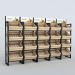 920MM 1400MM Steel Vegetable Fruit Display Rack Foldable For Supermarket ISO9001