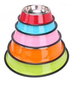 China LOGO Printing 200ml Non Spill Dog Bowl 15.2cm Rubber Food Bowl factory