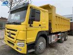 25-30 Tons Used Commercial Trucks , Second Hand Tractor 371hp Hw76 Model Cabin