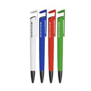 Customized Logo Plastic Ballpoint Pen With Phone Support