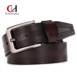 China Zinc Alloy Pin Buckle Men'S Leather Jeans Belt Pattern Simple OEM factory