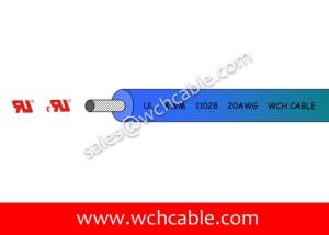 China 600V mPPE Wire UL11028 20AWG STR 21/0.178 OD1.5mm Blue Halogen Free factory