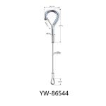 304 Stainless Steel Material Wire Rope Sling With Loop Die Cast Hook YW86541