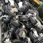 M12x15mm Threaded Stem Polyurethane Wheel 5 Inch Shopping Trolley Castors