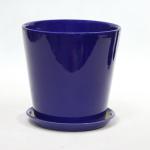 Indoor Lightweight Blue Ceramic Pots With Drainage