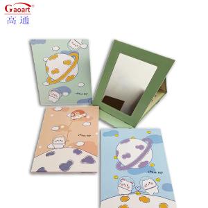 China Coated Paper and Glass Mirror The Ideal Combination for a Cute Folding Makeup Mirror factory