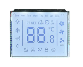 Customized TN LCD Segment LCD Display Transmissive White Backlight 4.5V 24PIN