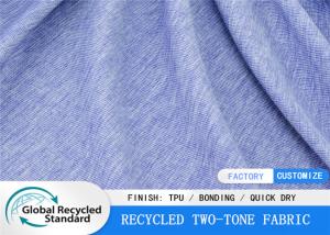 China 100% Polyester Two Tone Recycled Plastic Bottle Fabric RPET Outdoor Skiing Jacket Fabric Material factory