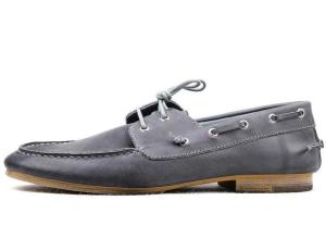 China Burnished Leather Men's Casual Shoes / Luxury Handsewn Boat Shoes factory